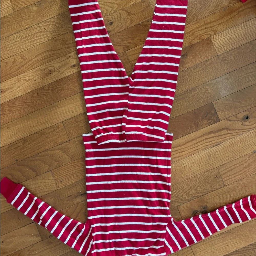 Festive Red Striped Santa Kids Pajama Set - Picture 6 of 15